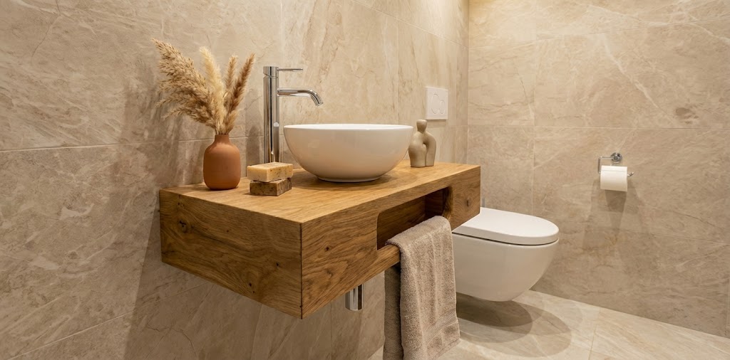 Massief Eiken & Teak Toiletmeubels (Fonteinsets) - Teakea